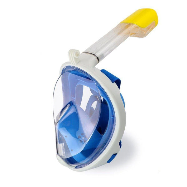 Lightahead Snorkel Diving Gear Anti-Fog Anti-Leak Easy Breath Design(S/M-BLUE)