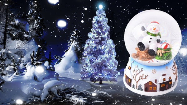 Lightahead Polyresin Musical Christmas Snow Globe with Falling snowflakes & music playing (SnowMan)