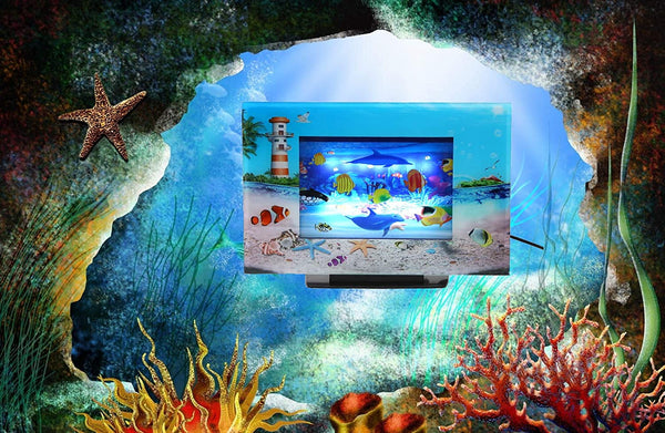 Lightahead LCD Scenery Artificial Tropical Dolphin Aquarium Decorative Lamp Virtual Ocean in Motion