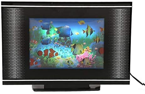 Lightahead LCD Black Screen Aquarium Lamp Artificial Sensory Aquarium Virtual Ocean in Motion(Fish)
