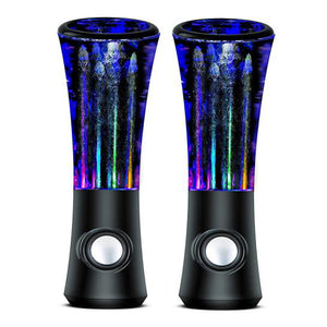 Lightahead New ATake Third generation Colorful Diamond Water Dancing Speaker Enhanced quality & features 2 in1 USB with Volume & other Controls LED Lamp (Black)
