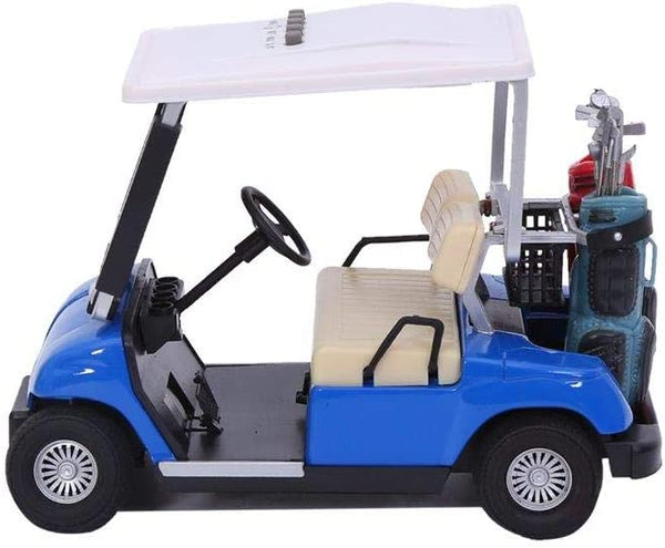 USGOLFER Miniature Desktop Golf Cart Buggy with LCD Display Date,Time and Temperature for Great Gift for Fathers Mothers Day Souvenirs Novelty Golf Gifts & Presents (Blue)