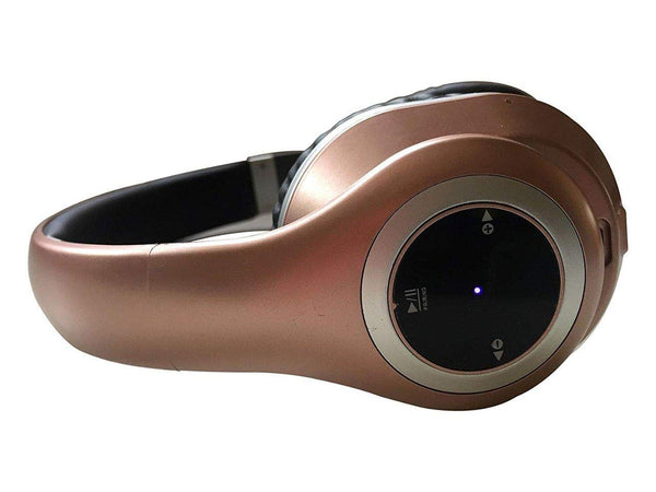 Voltz Bluetooth Wireless Headphones. Over Ear for Stereo Beats. Best for iPhone,TV, Sport,Workout, Running. Foldable and Adustable Headband. Active Noise Reduction (Rose Gold) Marketed by Lightahead