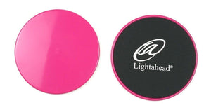Lightahead®Core Sliders: Set of 2 Dual Sided Exercise Disc, Work Smoothly on Any Surface (PINK)