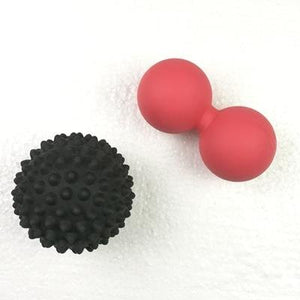 Lightahead Red Peanut Double Massage Ball and Black Spiky Massage Ball