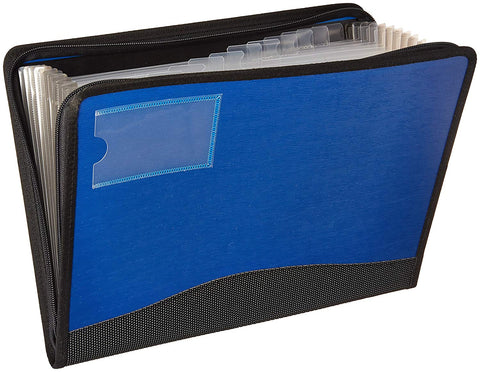 Lightahead LA-7570 Multipurpose Bag Expanding File Folder with 13 pockets zipper Color Blue