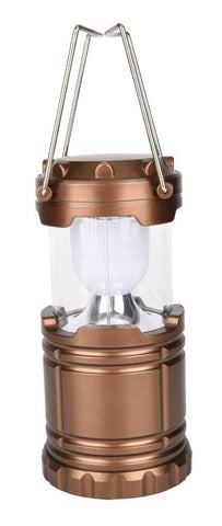 Lightahead Portable Outdoor LED Camping Lantern Waterproof Flashlight for Emergency (Brown)