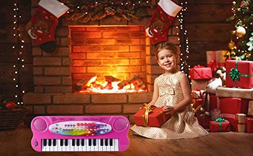 Lightahead 32-key Electronic Organ Keyboard Piano Portable Multi-function Kids Children Educational Toy - Pink