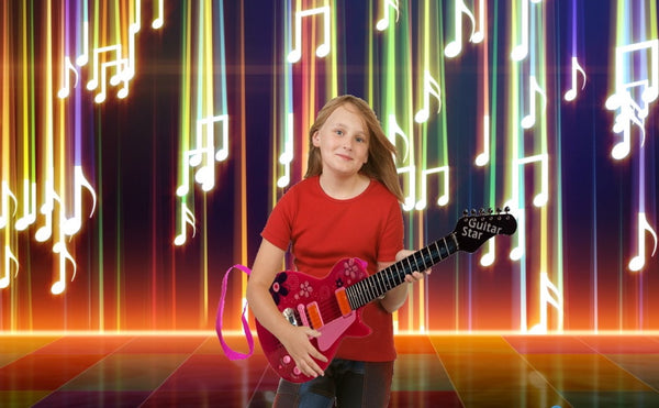 Lightahead Musical Electronic Toy Guitar with Sound and Lights Pink