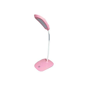Lightahead Modern Stylish Eye Friendly LED Desk Lamp USB Powered Dimmable Touch Control Reading Light Flexible with USB Charging Port and 3 Levels of smart touch Adjustable Brightness (pink)