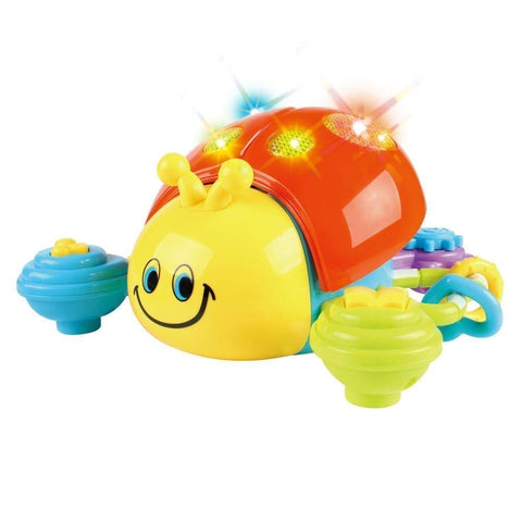 Lightahead Musical Crawling Ladybug Ladybird Sound & Light Toy for Children &Toddlers.Push & Go Toy