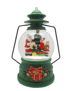 Lightahead 100MM Snow Globe Lantern Water ball with LED Lights and Music playing Table for Christmas (Santa)