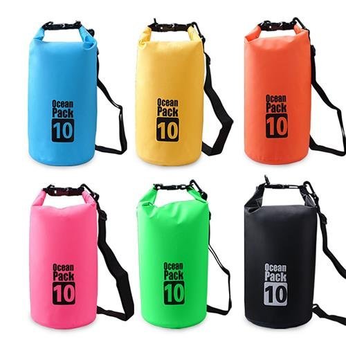 Lightahead Waterproof Dry Bag 10L With Free Waterproof Cellphone Case for Kayaking/Beach/Hiking-Pink