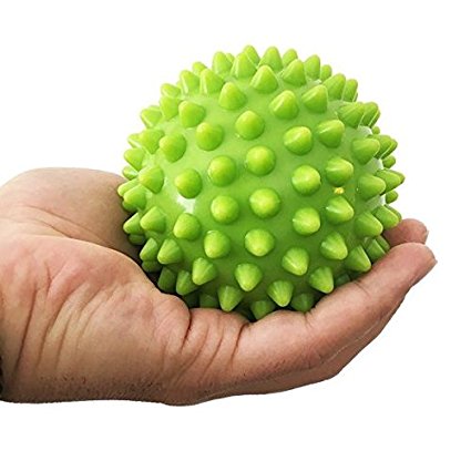 Lightahead Pack of 2 Spiky Massage Balls-Massager Roller Balls Porcupine Sensory Ball Set(Red,Green)