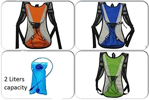 Lightahead 2L Hydration Backpack with Water Rucksack Bladder Bag for Hiking Cycling Camping (GREEN)