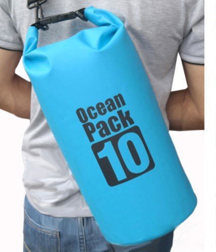 Lightahead Waterproof Dry Bags 10L With Free Waterproof Cellphone Case for Kayaking /Hiking-Blue