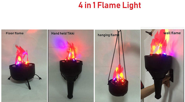 Lightahead Portable 4 in1 Artificial Flame Tikki Torch, Wall, Hanging & Floor Mode