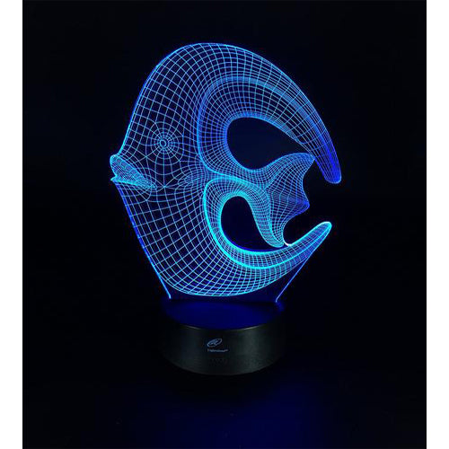 Lightahead Amazing 3D Optical Illusion Touch Night Light LED Desk Lamp Art Piece with 7 changing Colors, USB Powered for Decoration & Gifts (Fish)