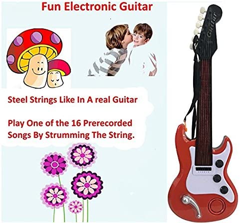 Lightahead Electronic Toy Guitar with Sound and Lights Electric Guitar With Preset Music And Vibrant Sounds .