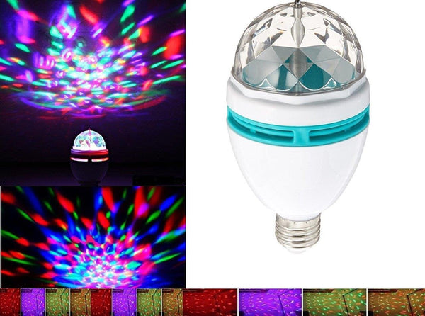 Lightahead LA005 Rotating LED Strobe Bulb Multi changing Color Crystal Stage Light (Set of 2)