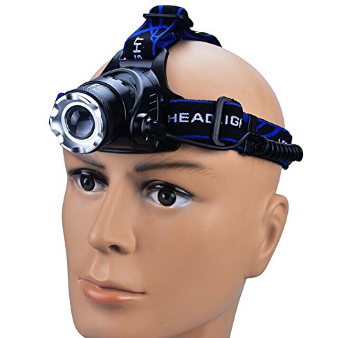 Lightahead LED Super Bright Headlamp,3 modes Zoomable Head,Hat,Cap Helmet light Rechargeable Battery