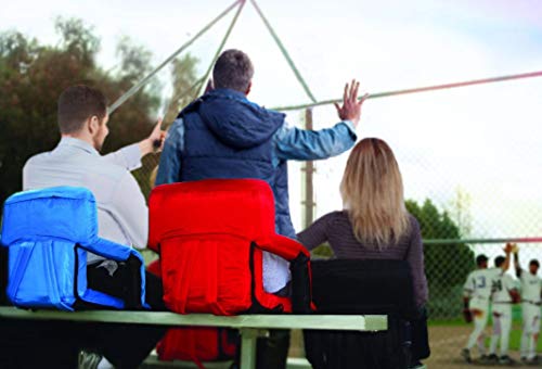 Lightahead Folding Chairs for Stadium Bleachers & Benches .Back & Arm Rest Padded Cushion Portable Floor Seats for Picnic,Meditation,TV,Ball Park,Games