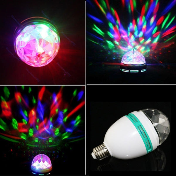 Lightahead LA005 Rotating LED Strobe Bulb Multi changing Color Crystal Stage Light (Set of 4)