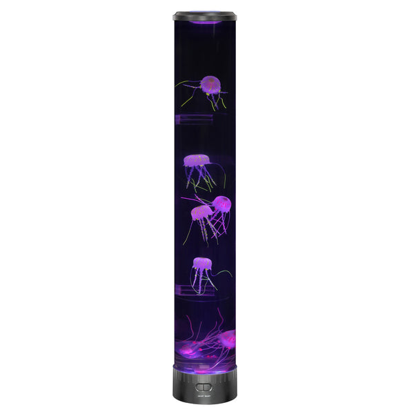 Lightahead LED Fantasy Jellyfish Lamp Round with Vibrant 5 Color Changing Light Effects, Large Sensory Synthetic Jelly Fish Tank Aquarium Mood Lamp.