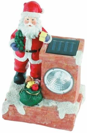 Lightahead Solar Powered Santa Lights for Christmas Holiday Decoration Garden Path lamp