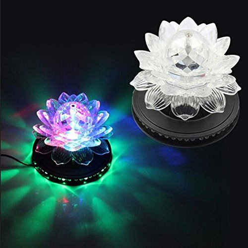 Lightahead RGB Rotating LED Sunflower Disco Bulb Lotus shape Light Multi color Stage with Rotating function for Disco party club bar DJ